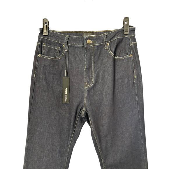 Fashion Nova Milana Sculpting Stretch Flare Jeans Size 15 Dark Wash High Waisted - Picture 2 of 12